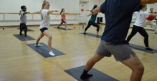 Students in a yoga class