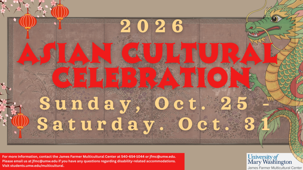A slide that says "2026 Asian Cultural Celebration Sunday, October 25 - Saturday, October 31."