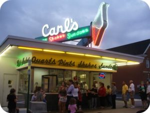 Carl's, a local ice cream parlor.